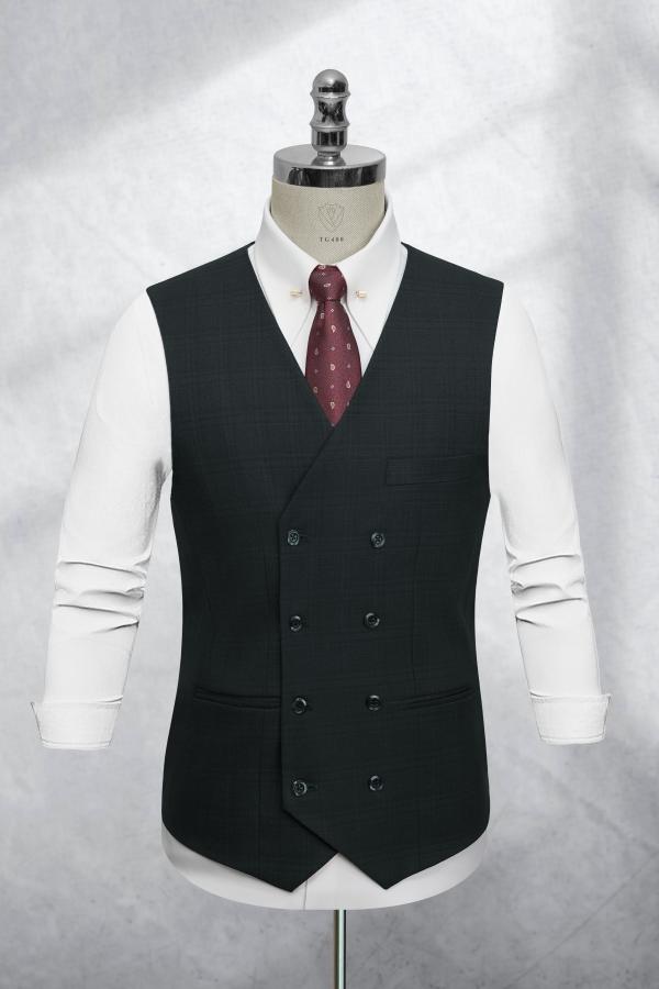 Gile Nam Xanh Rêu Kẻ Caro Lớn TGGL400 - hình 1