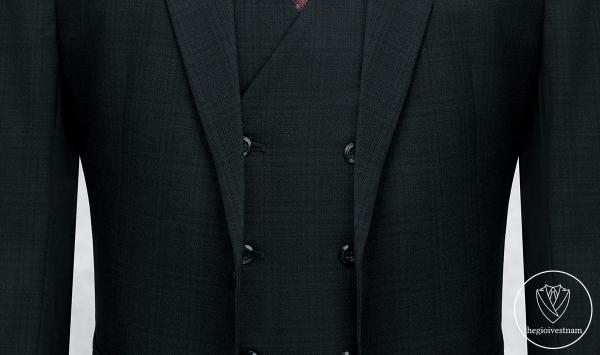 Bộ Suit Xanh Rêu Kẻ Caro Lớn Modern Fit TGS400 - hình 4