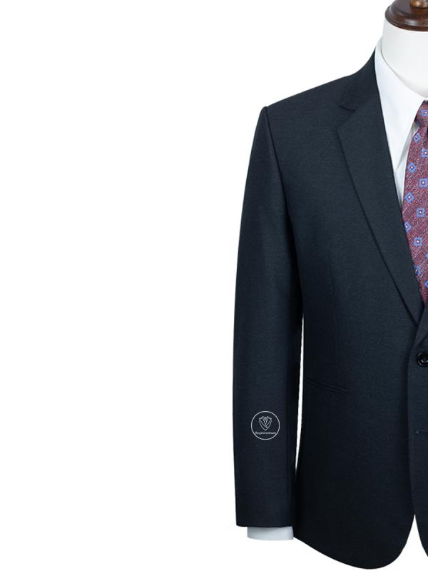 Bộ suit xám đen biên đỏ hai nút TGS217 - hình 3
