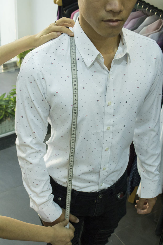 Đo dài áo vest nam