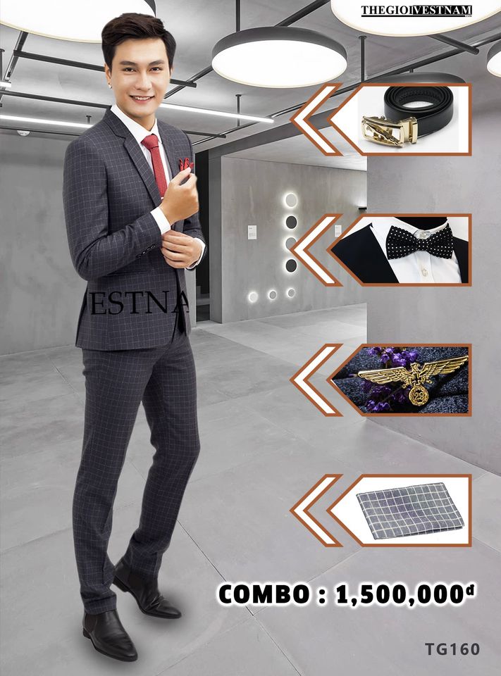 Mẫu vest nam thời trang, sản xuất tại Việt Nam