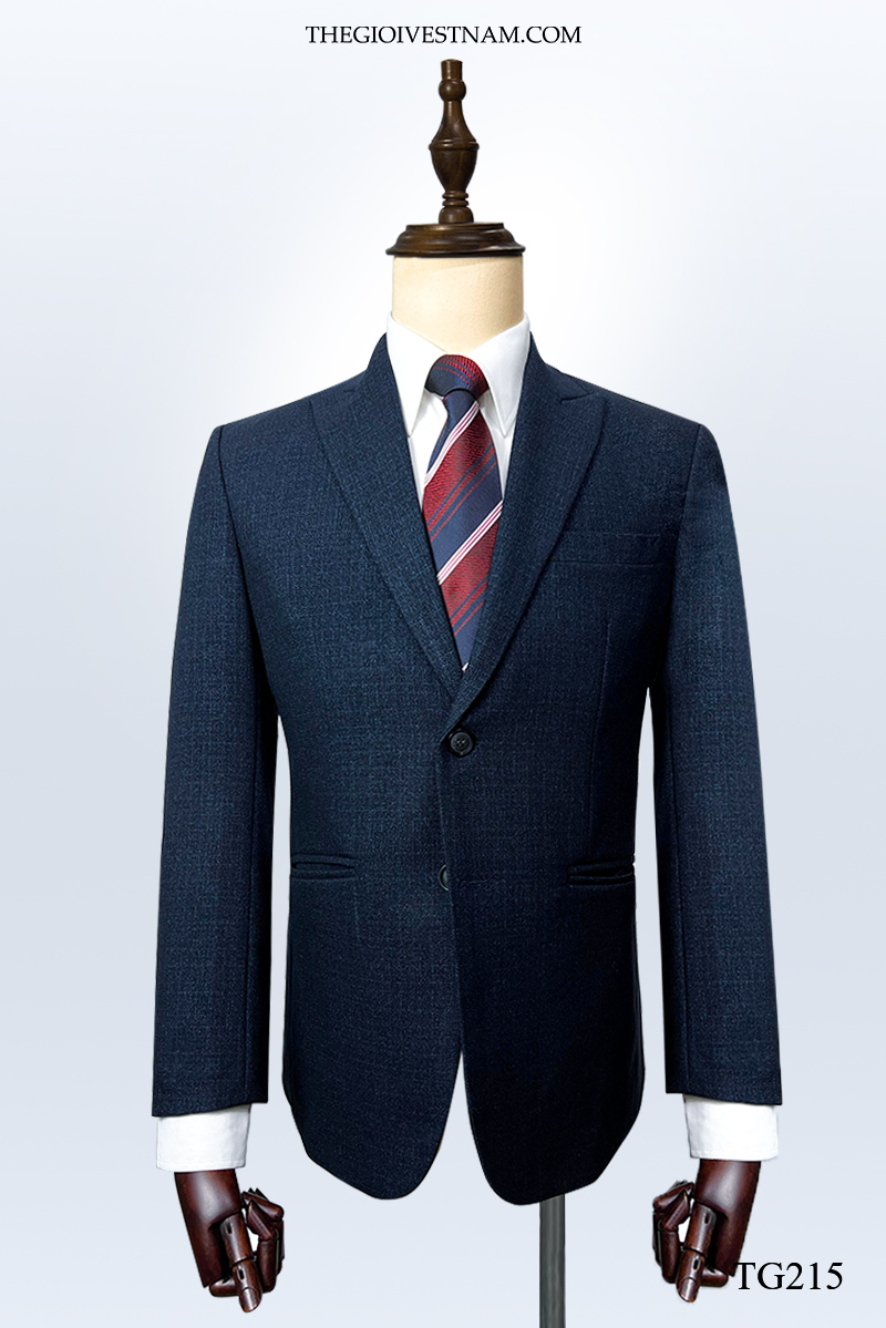 Vest đen gân xanh vengoc 2 nút (bộ) TG215