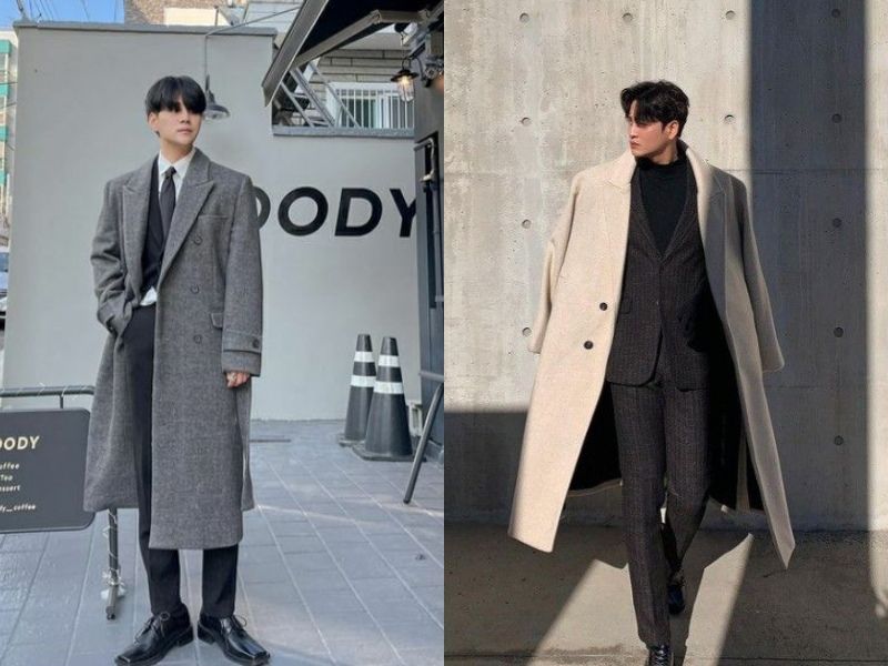 Áo dạ nam Hàn Quốc phong cách thời trang vest nam