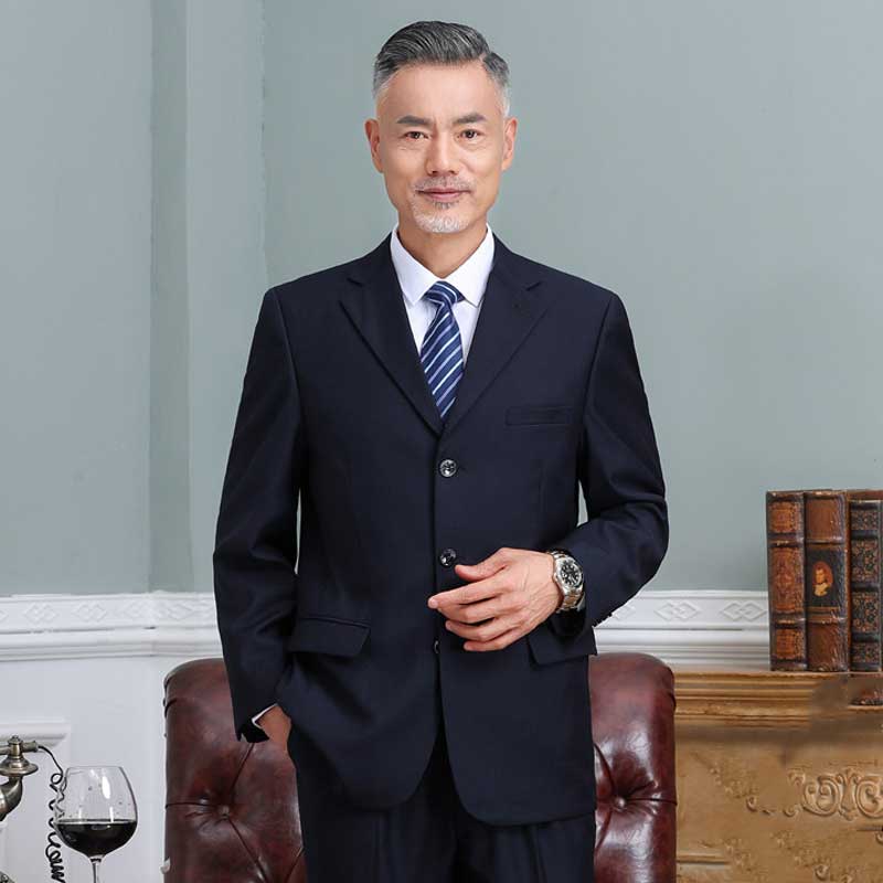 Vest trung niên xanh navy cho quý ông lịch lãm