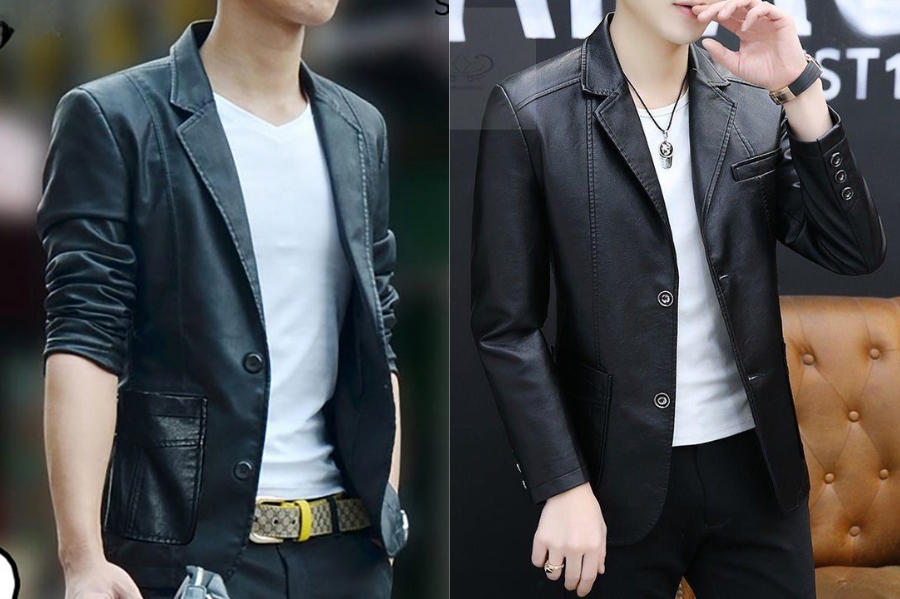 Phối đồ áo vest da nam phong cách street style và smart casual