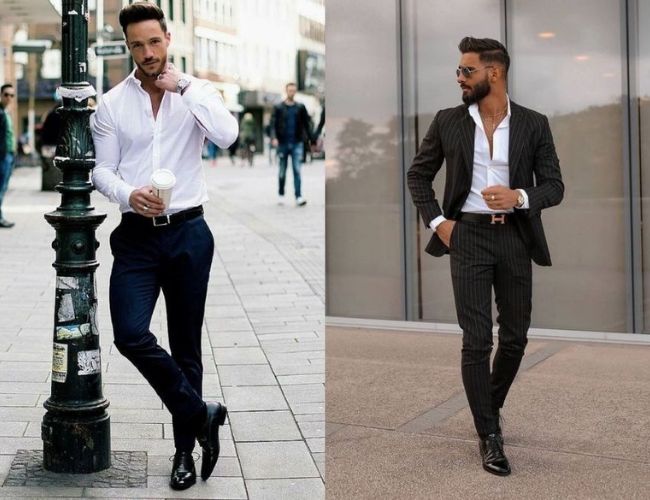 Áo vest đen dáng slim-fit tôn dáng cùng sơ mi trắng cổ điển