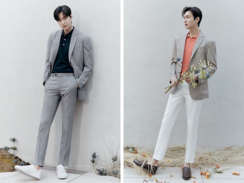 Chàng trai diện vest Hàn Quốc màu be pastel thời thượng