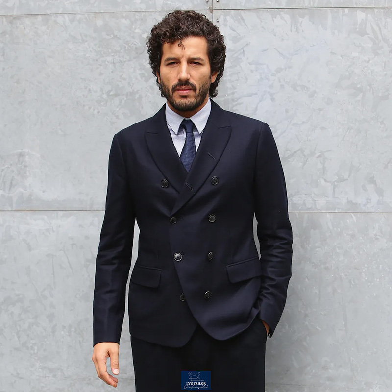 Vest nam double-breasted hai hàng khuy lịch lãm phong cách châu Âu