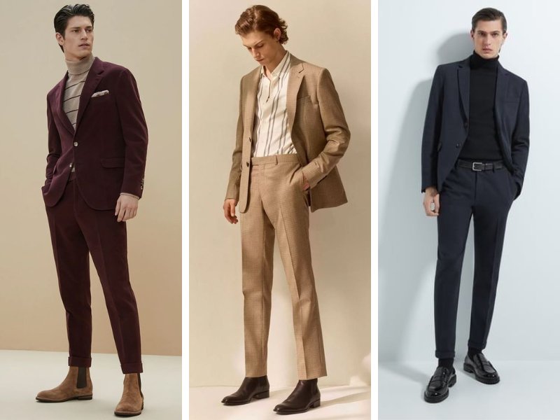 Blazer slim-fit kết hợp sơ mi trắng và quần âu cho phong cách công sở