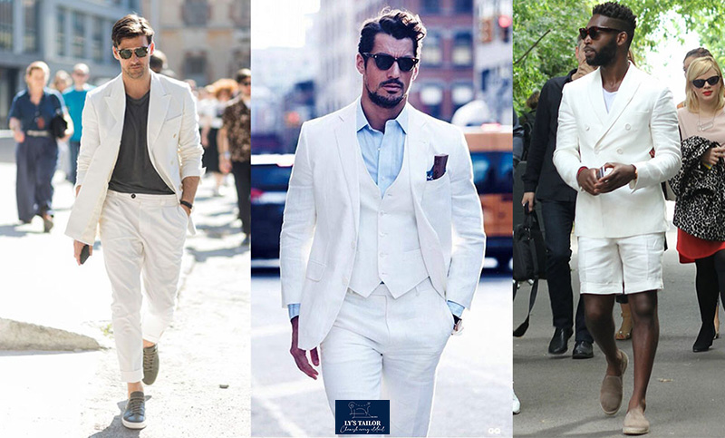 Vest slim fit nam phối áo phông trắng năng động